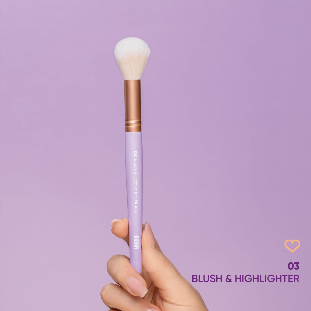 NEJHA BLUSH & HIGHLIGHTER BRUSH PENNELLO FONDOTINTA OBBLIQUO 03