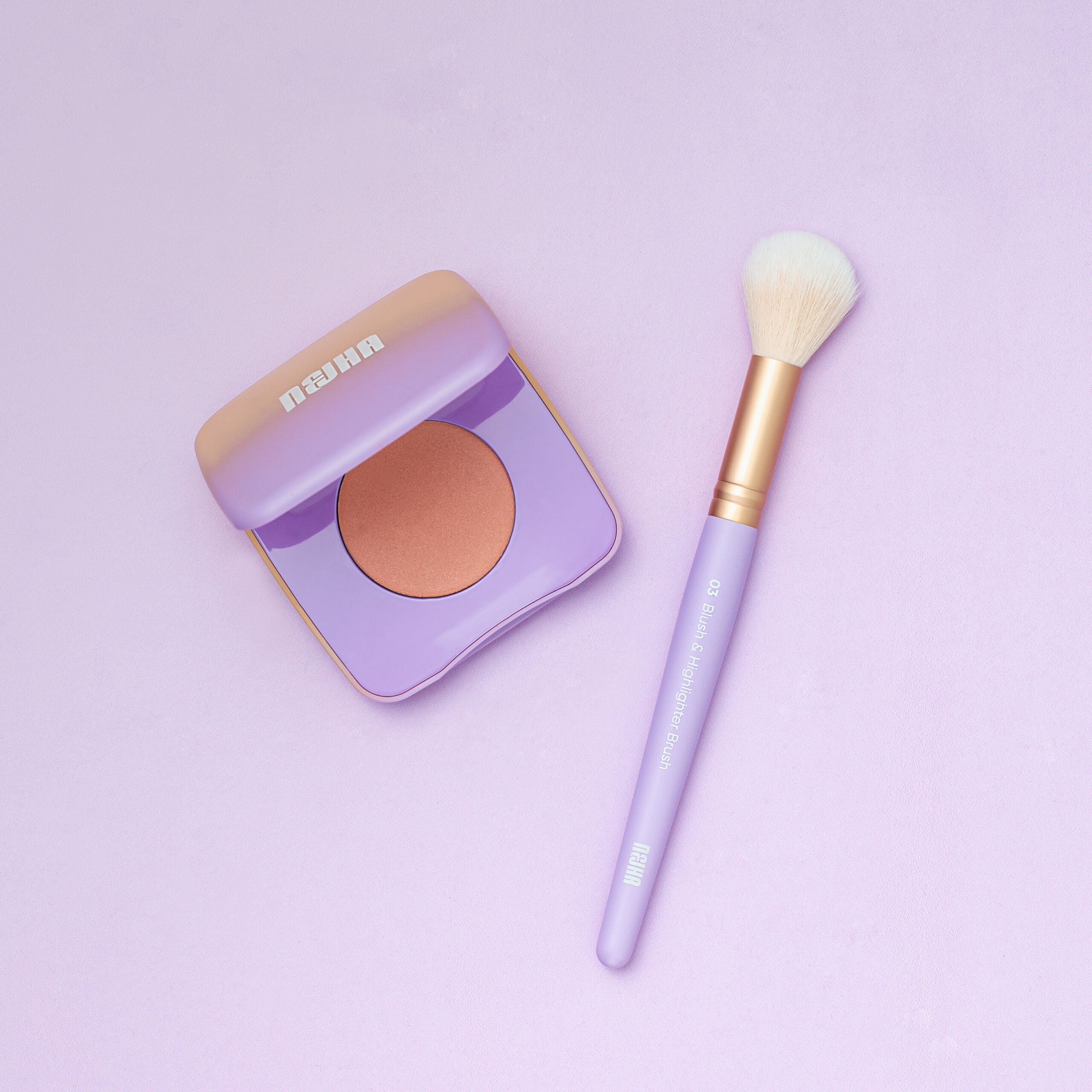 NEJHA BLUSH & HIGHLIGHTER BRUSH PENNELLO FONDOTINTA OBBLIQUO 03