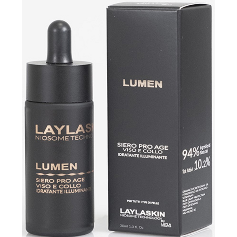 LAYLASKIN LUMEN SIERO PRO AGE VISO E COLLO IDRATANTE ILLUMINANTE 30ML