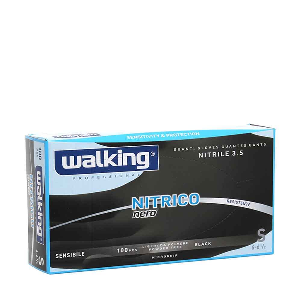 AXIMA WALKING GUANTI NITRILE NERO 3,5GR. 100PZ