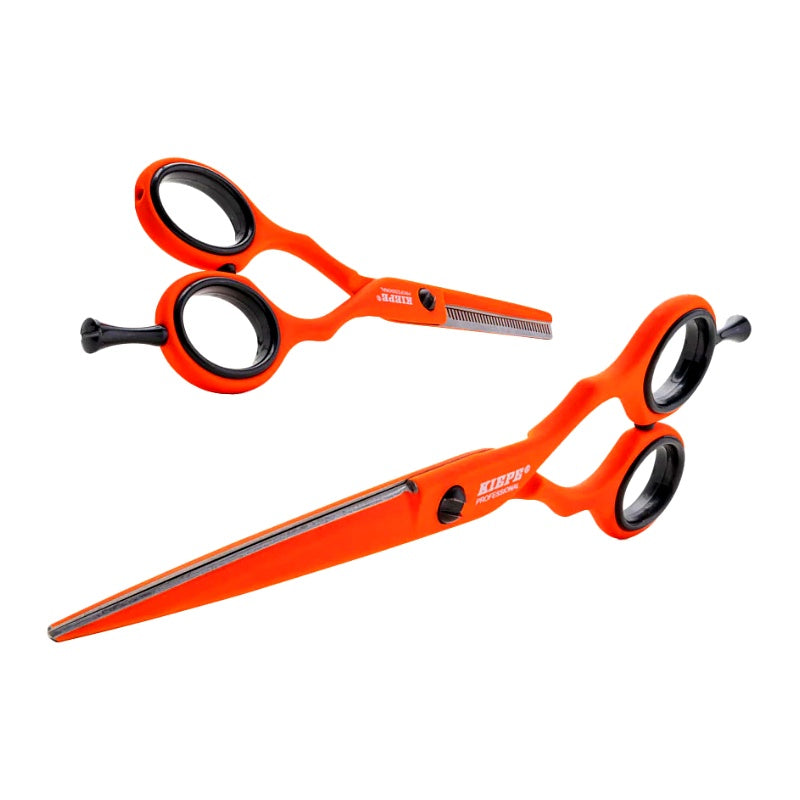 KIEPE SET FORBICI TAGLIO + SFOLTIRE COLORI FLUO COD. 2480