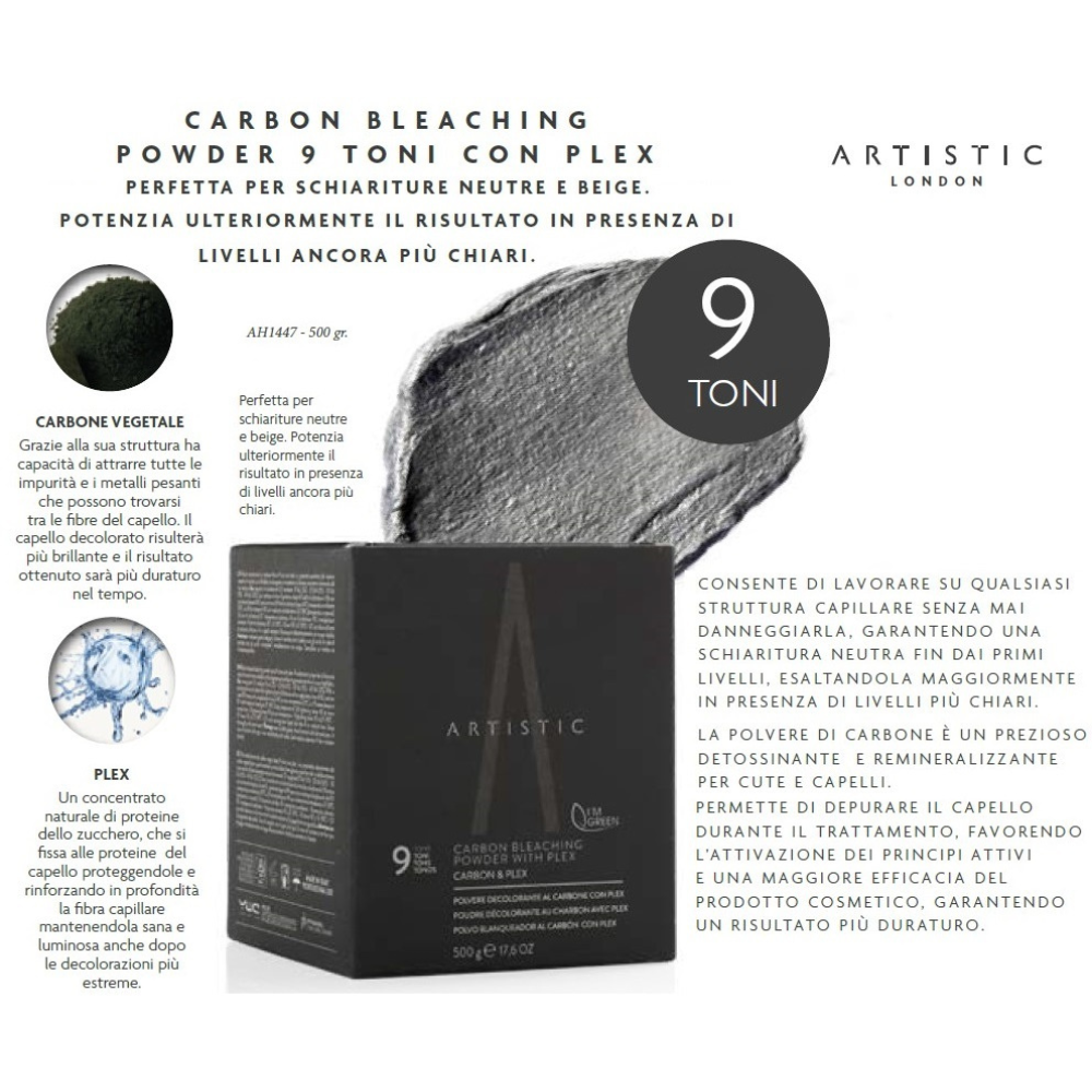 ARTISTIC DECOLORANTE CARBON PLEX 9 TONI 500GR