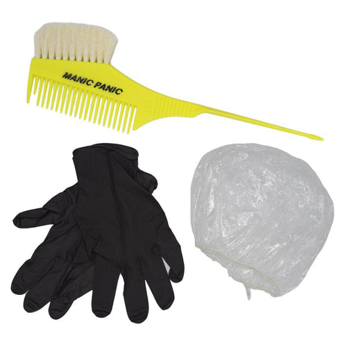 MANIC PANIC TOOL KIT (GUANTI-PENNELLESSA-CUFFIA)